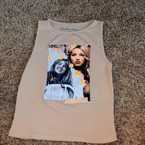 Britney Spears tan tank
